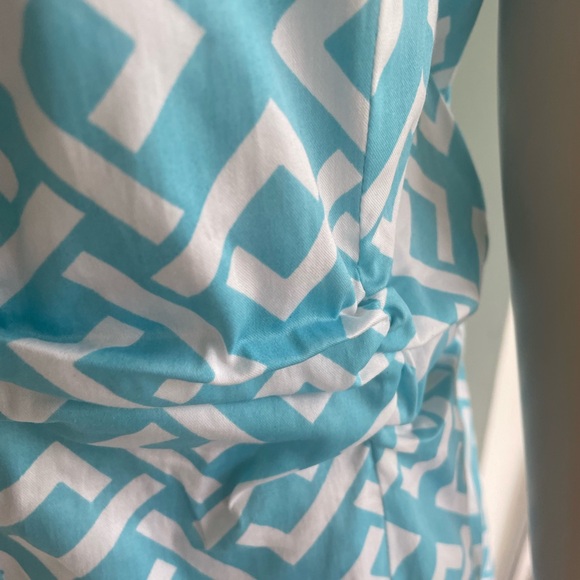 Dizzy Lizzie Dress Turquoise and White XL runs  VERY Small NWT - Picture 5 of 11
